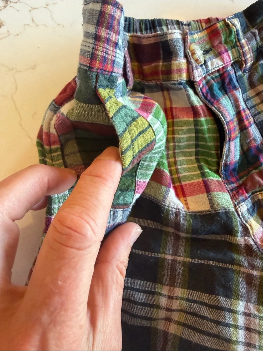 Ralph Lauren Madras Plaid Cotton Preppy Shorts / 18 month
